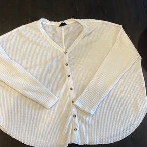 White waffle Urban Outfitter top